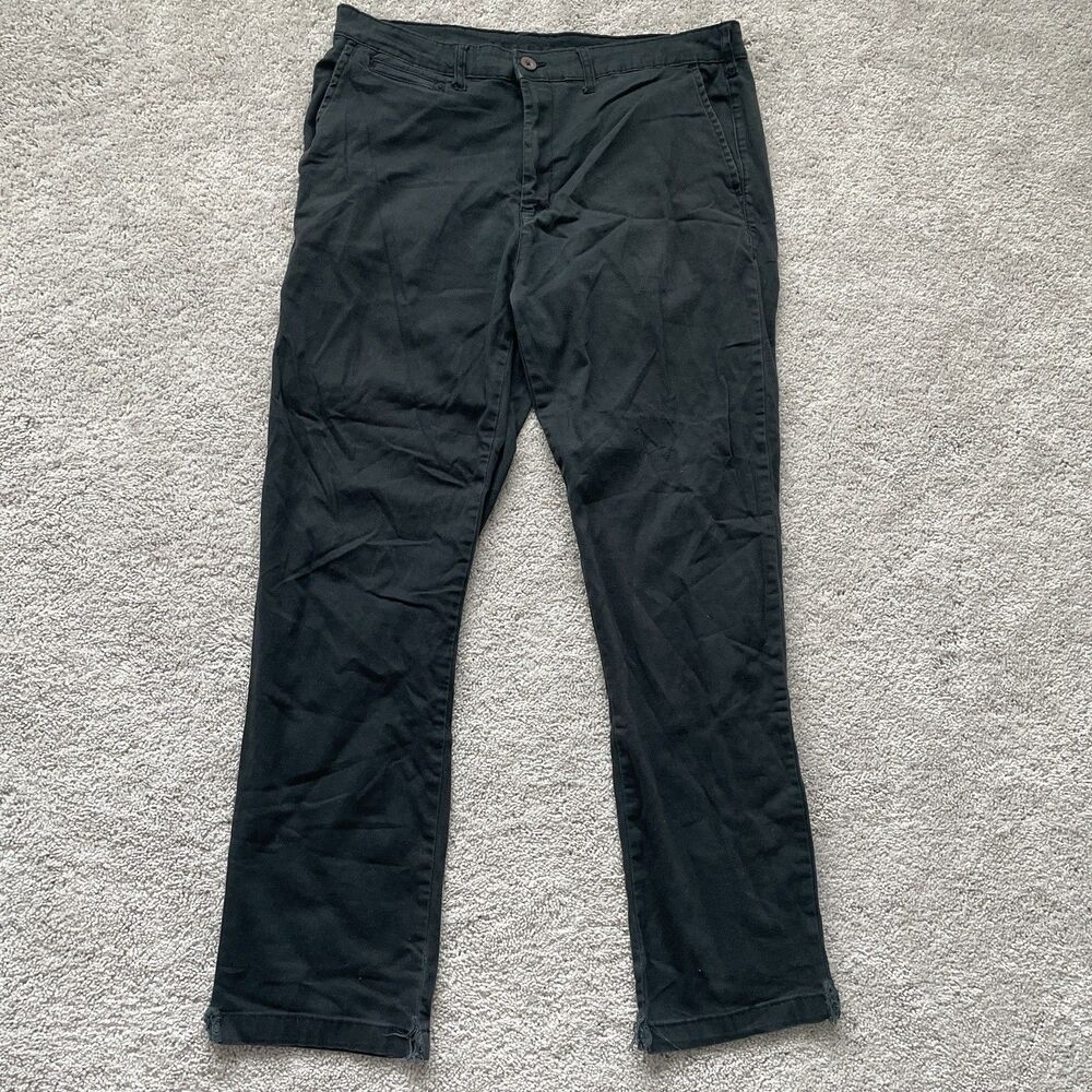 American Rag Relaxed Straight Black Casual Pants Mens 35x30